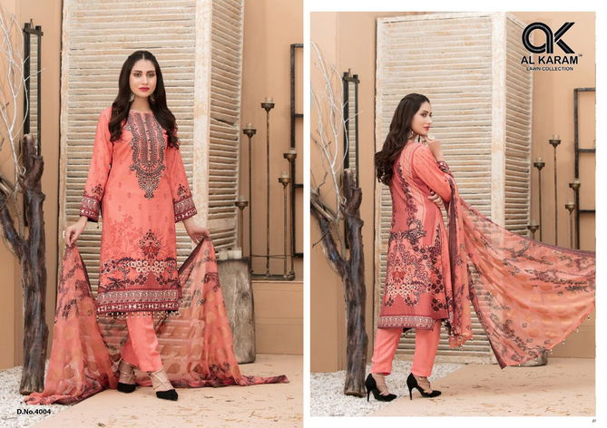 Al Karam Kesariya 4 Casual Wear Karachi Cotton Printed Dress Material Collection